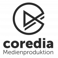 Logo schwarz auf weiß coredia Medienproduktion