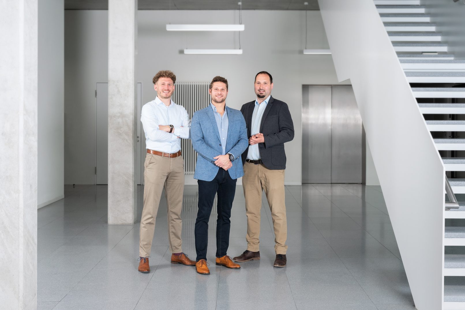 Gruppenfoto von den drei Gründern der Diatope GmbH Ulm